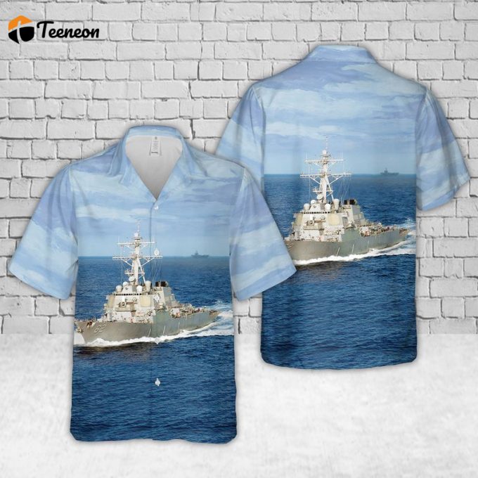 Us Navy Uss Fitzgerald (Ddg-62) Arleigh Burke-Class Destroyer Hawaiian Shirt Gift For Dad Father Days 1