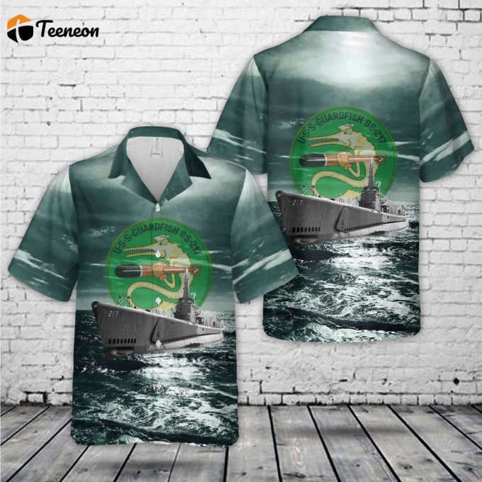 Us Navy Uss Guardfish (Ss-217) Gato-Class Submarine In Wwii Hawaiian Shirt Gift For Dad Father Days 1