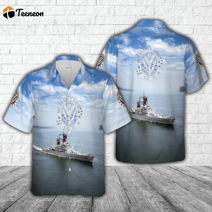 Us Navy Uss Harry E. Yarnell (Dlg Cg-17) Leahy-Class Guided Missile Cruiser Hawaiian Shirt Gift For Dad Father Days