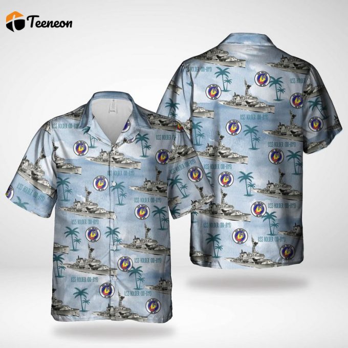 Us Navy Uss Holder Dd819 Hawaiian Shirt Gift For Dad Father Days 1