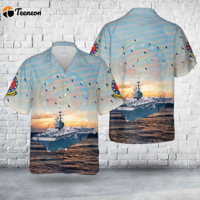 Us Navy Uss Independence (Cv-62) Hawaiian Shirt Gift For Dad Father Days 1