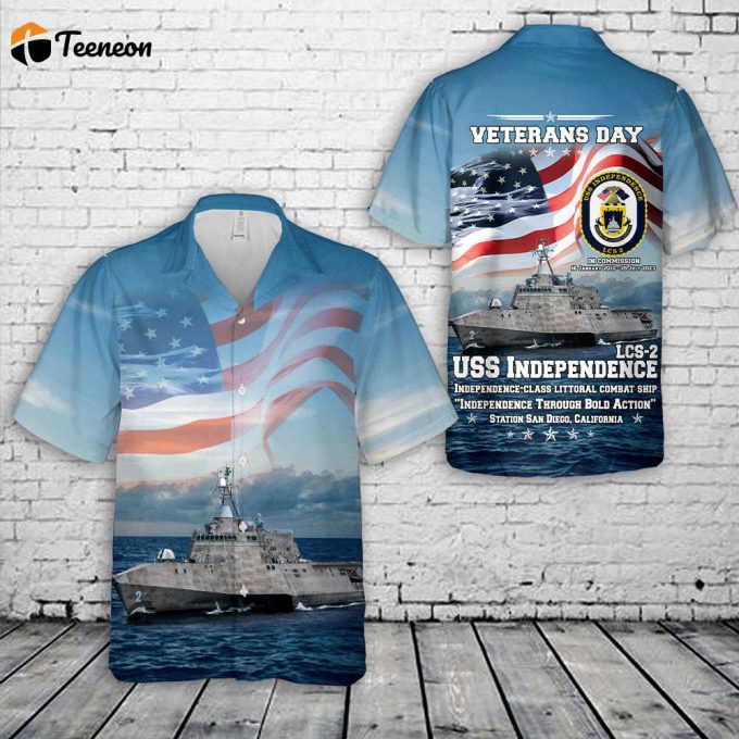 Us Navy Uss Independence (Lcs-2), Veteran Day Hawaiian Shirt Gift For Dad Father Days 1