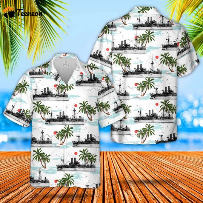 Us Navy Uss Maine (1889) Hawaiian Shirt Gift For Dad Father Days 1