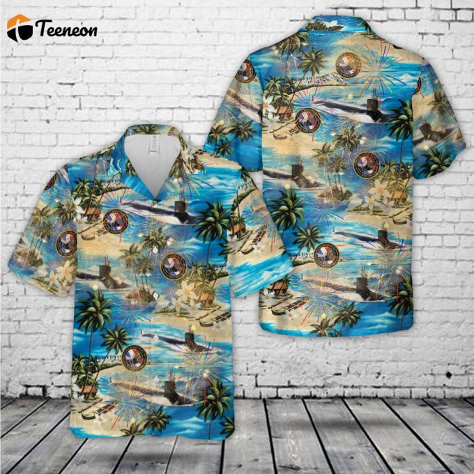 Us Navy Uss Missouri (Ssn-780), 4Th Of July Hawaiian Shirt Gift For Dad Father Days 1