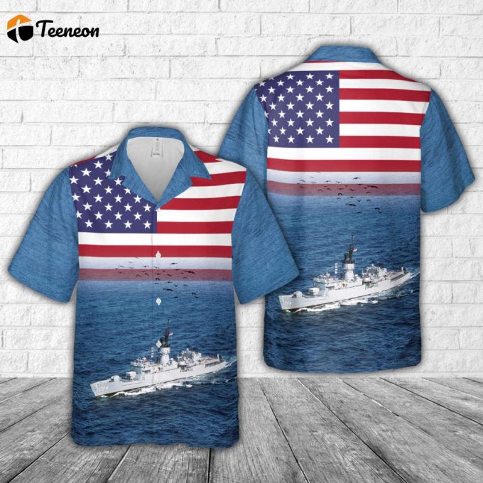 Us Navy Uss Pharris (Ff-1094) Hawaiian Shirt Gift For Dad Father Days 1