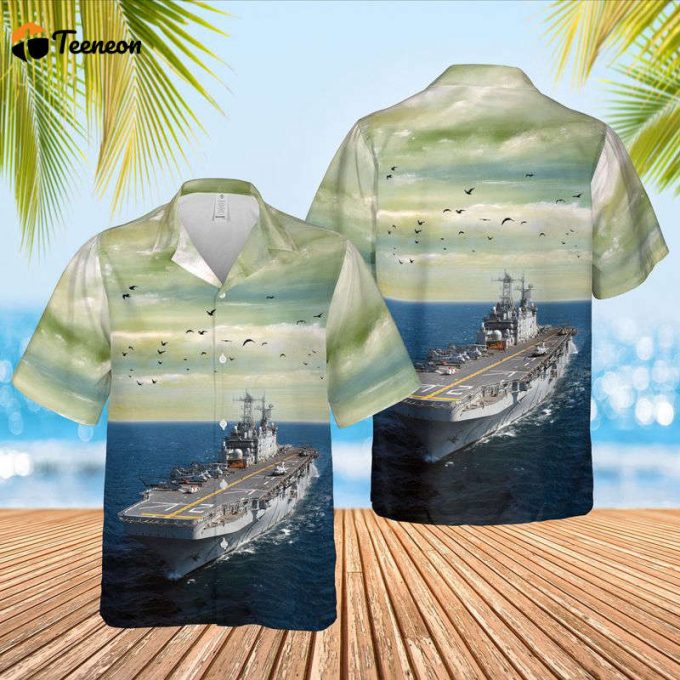 Us Navy Uss Saipan (Lha-2) Hawaiian Shirt Gift For Dad Father Days 1