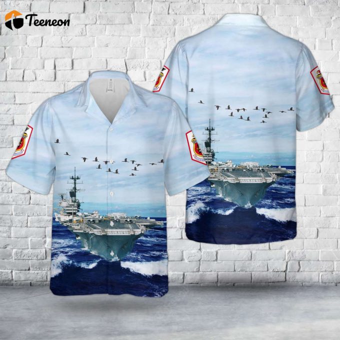 Us Navy Uss Saratoga (Cv/Cva/Cvb-60) Hawaiian Shirt Gift For Dad Father Days 1