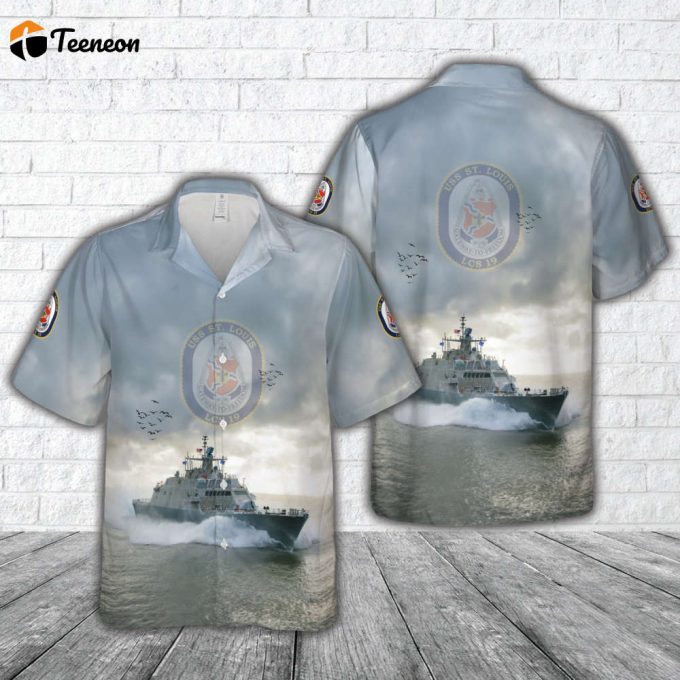 Us Navy Uss St. Louis (Lcs-19) Freedom-Class Littoral Combat Ship Hawaiian Shirt Gift For Dad Father Days 1