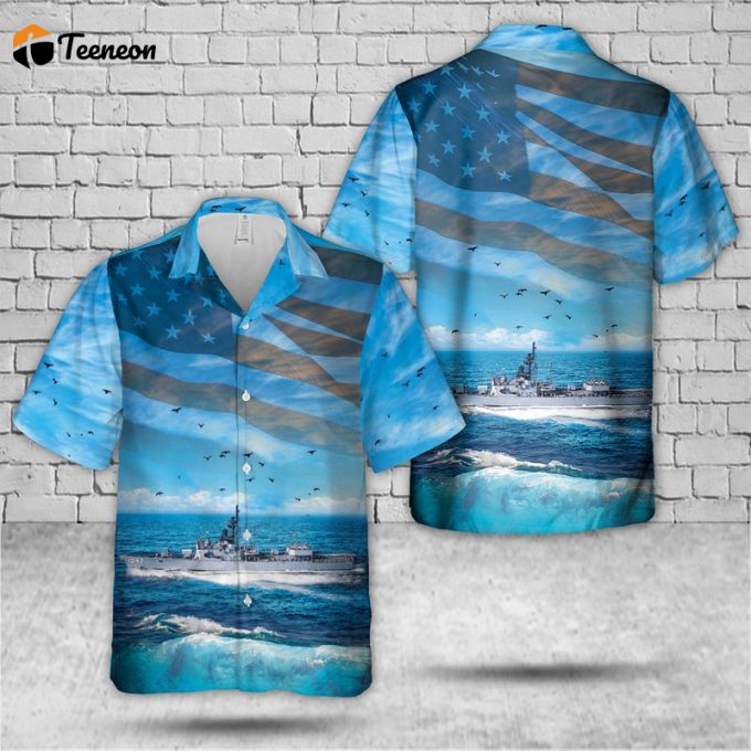 Us Navy Uss Voge (Ff-1047) Hawaiian Shirt Gift For Dad Father Days 1