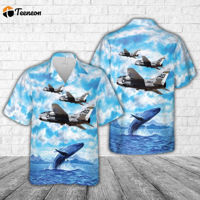 Us Navy Va-174 Hellrazors (1980) Ta-7C Corsair Ii Hawaiian Shirt Gift For Dad Father Days 1