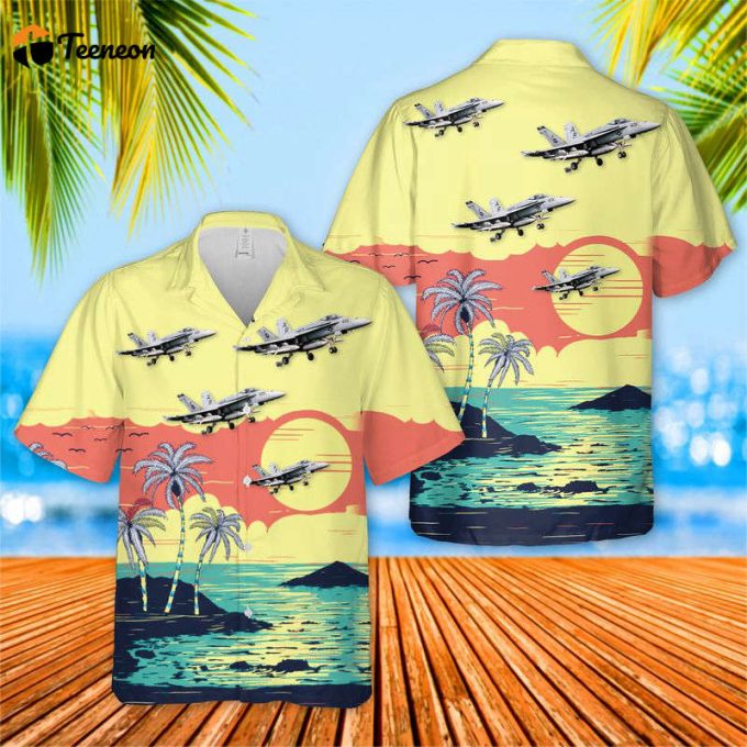 Us Navy Va-86 Sidewinders F/A-18E Super Hornet Hawaiian Shirt Gift For Dad Father Days 1