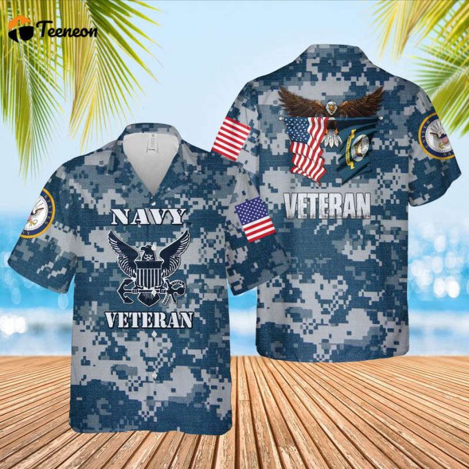 Us Navy Veteran Hawaiian Shirt Gift For Dad Father Days 1