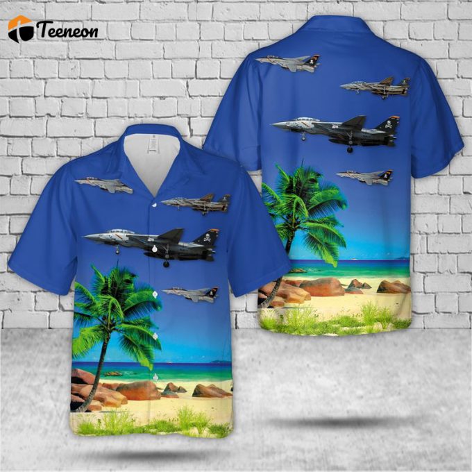 Us Navy Vf-103 F-14B Hawaiian Shirt Gift For Dad Father Days 1