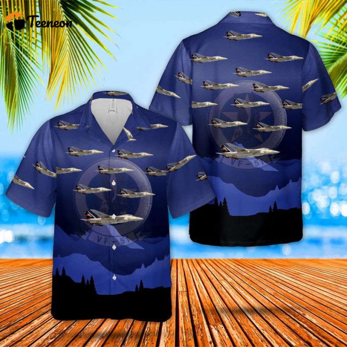 Us Navy Vf-51 F-14A Hawaiian Shirt Gift For Dad Father Days 1