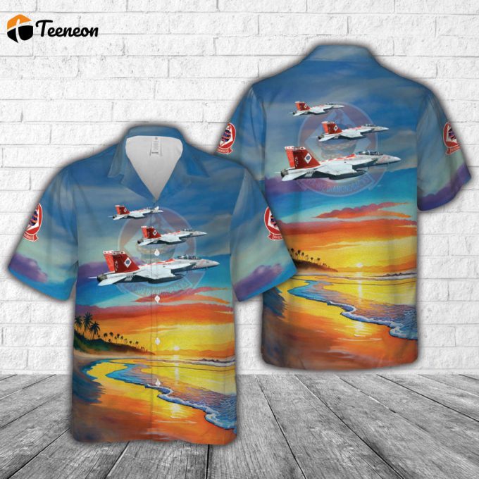 Us Navy Vfa-102 'Diamondbacks' F A-18F Super Hornet Hawaiian Shirt Gift For Dad Father Days 1