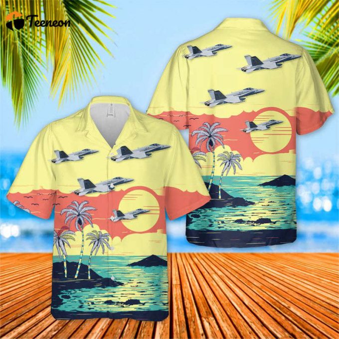 Us Navy Vfa-15 &Amp;Quot;Valions&Amp;Quot; F/A-18E Super Hornet Hawaiian Shirt Gift For Dad Father Days 1