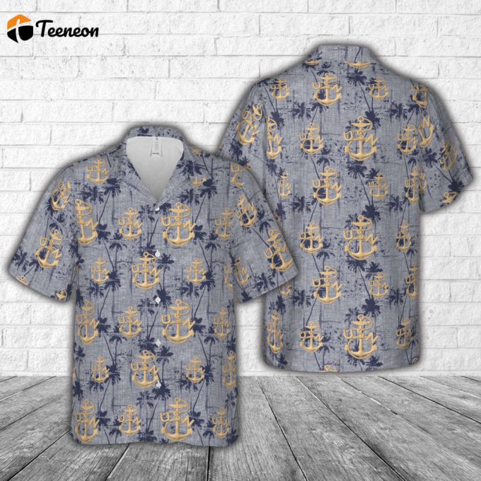 Us Navy Wwii Chief Anchor Hawaiian Shirt Gift For Dad Father Days 1