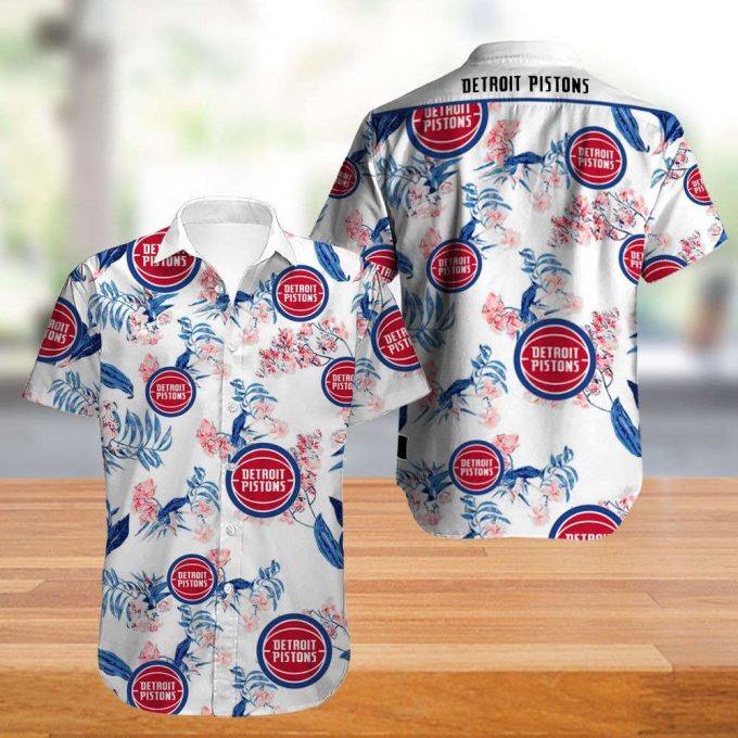 Vintage Detroit Pistons Hawaiian Shirt 1