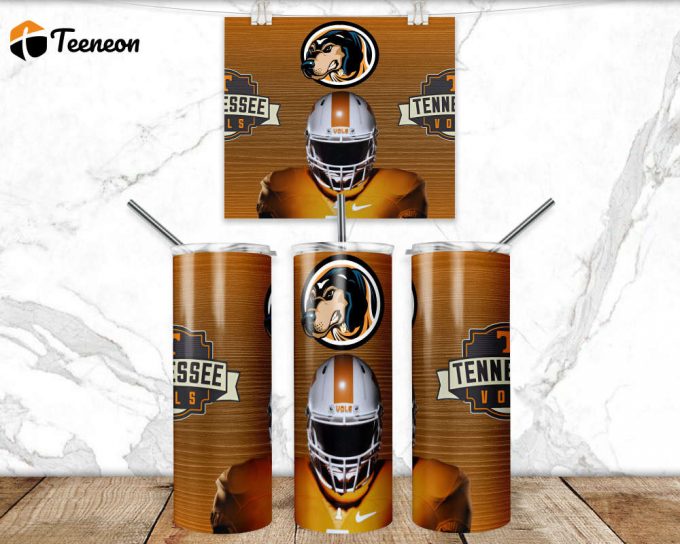 Vols 20Oz Skinny Tumbler Wrap Sublimation Design Football Team Straight &Amp;Amp; Tapered Wrap Tumbler 1