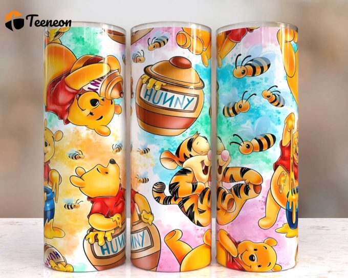 Winnie The Pooh Hunny And Crew 20 Oz Tumbler, Tumbler For Cold Drink