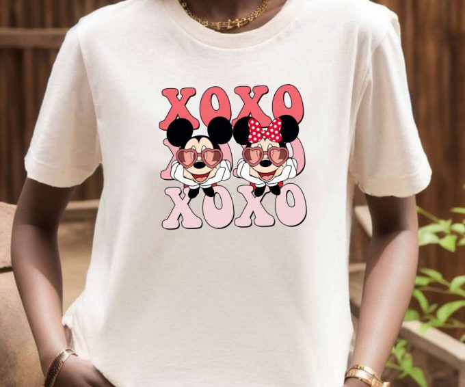 Xoxo Disney Valentine S Day Tshirt: Minnie &Amp; Mickey Tee Perfect Valentines Gift For Her 2