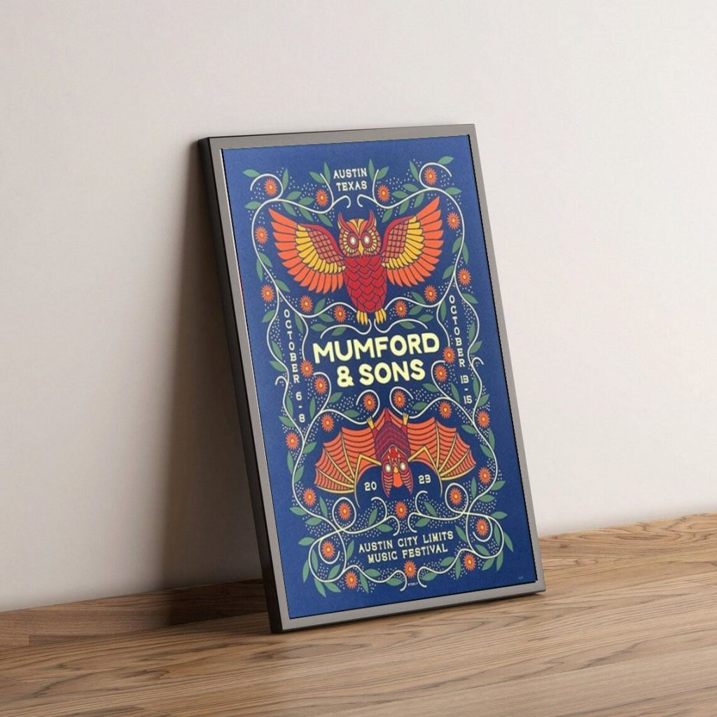 Mumford &Amp; Sons Oct 6-8 + 13-15 2024 Austin Tx Event Poster For Home Decor 2