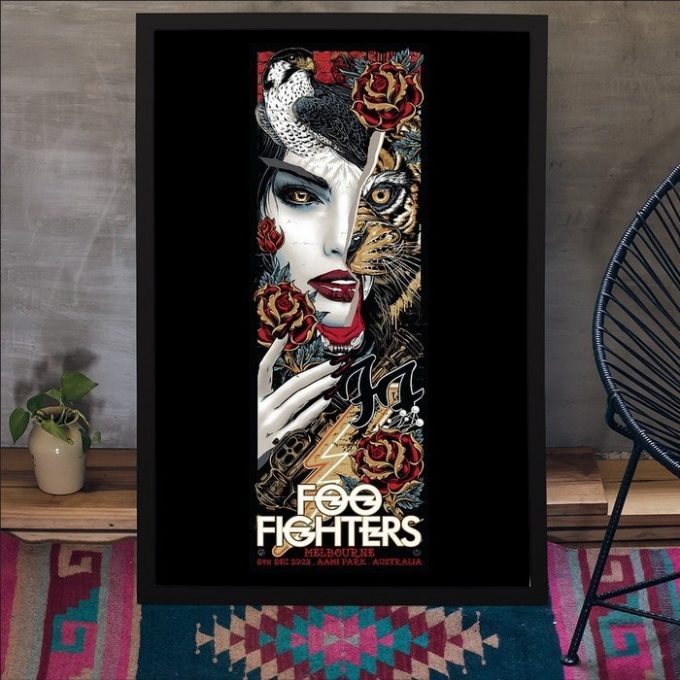 Foo Fighter Aami Park Melbourne Au Tour Dec 6 2024 Poster For Home Decor 1