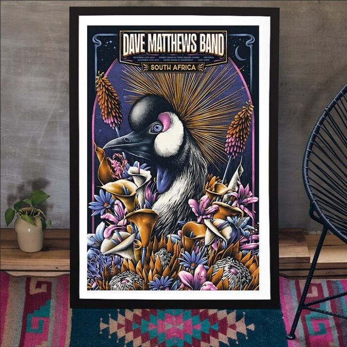 Dave Matthews Band December 10, 2024 Sunbet Arena At Time Square Casino Pretoria, South Africa Poster For Home Decor 1