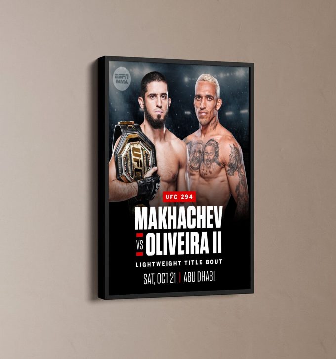 Ufc 294 Islam Makhachev Vs. Charles Oliveira 2 2024 Fight Poster For Home Decor 1