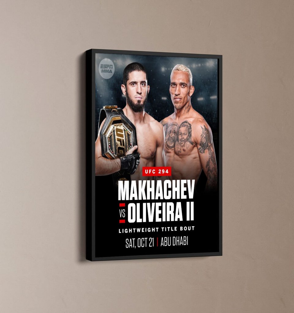 Ufc 294 Islam Makhachev Vs. Charles Oliveira 2 2024 Fight Poster For Home Decor 2