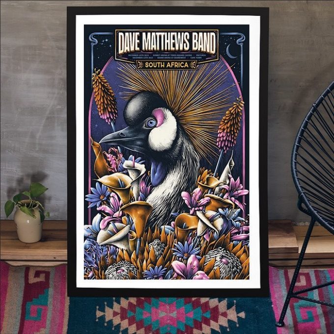 Dave Matthews Band December 10, 2024 Sunbet Arena At Time Square Casino Pretoria, South Africa Poster For Home Decor