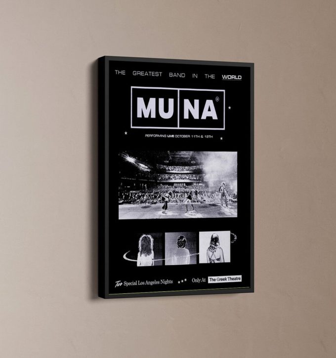 Muna October 11 &Amp;Amp; 12, 2024Tour Los Angeles, Ca Poster For Home Decor 1