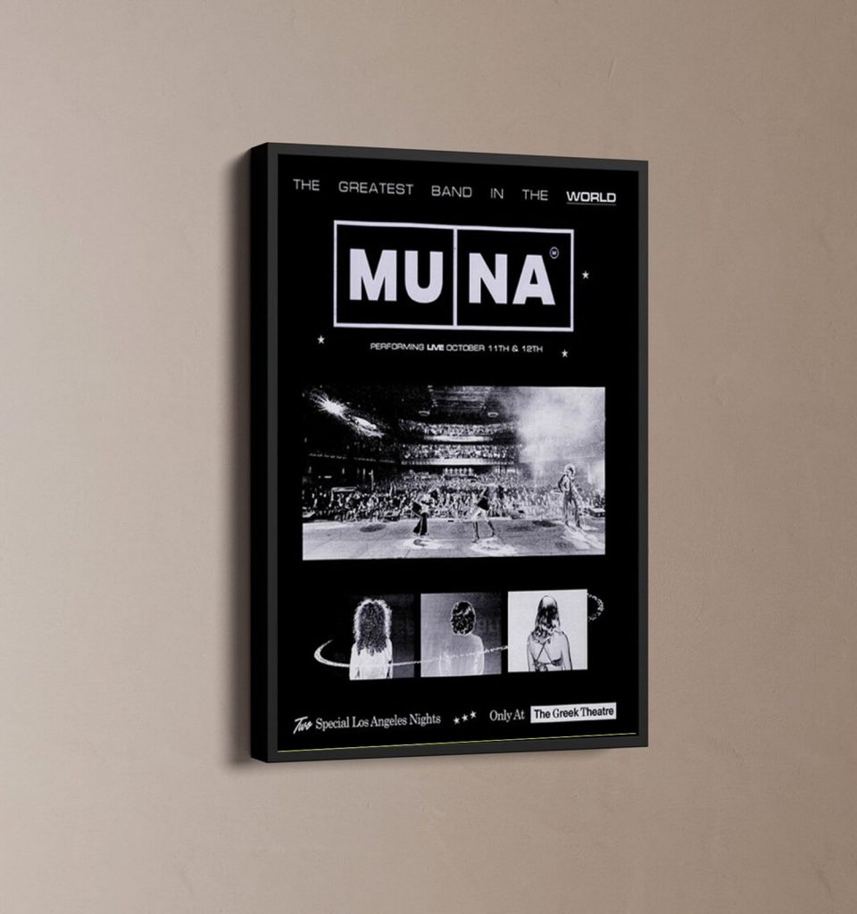 Muna October 11 &Amp; 12, 2024Tour Los Angeles, Ca Poster For Home Decor 2