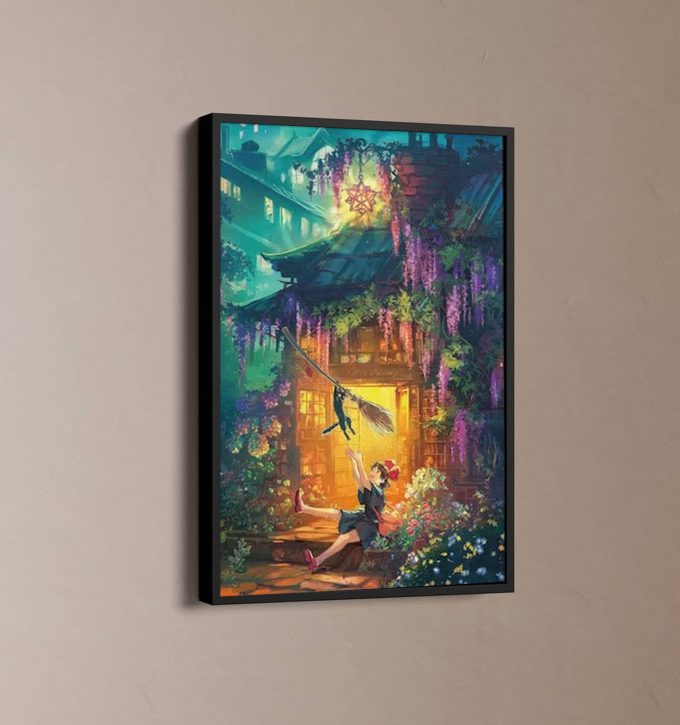 Kiki'S Delivery Service, Japanese Anime Poster Gift For Home Decor, Studio Ghibli Poster Gift For Home Decor 1