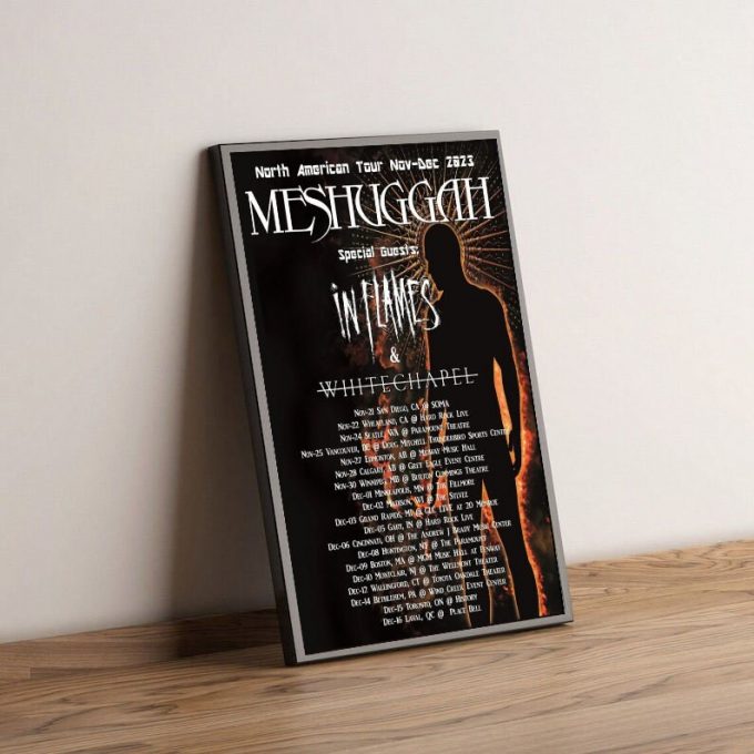 Meshuggah Tour 2024 Poster Gift For Home Decor