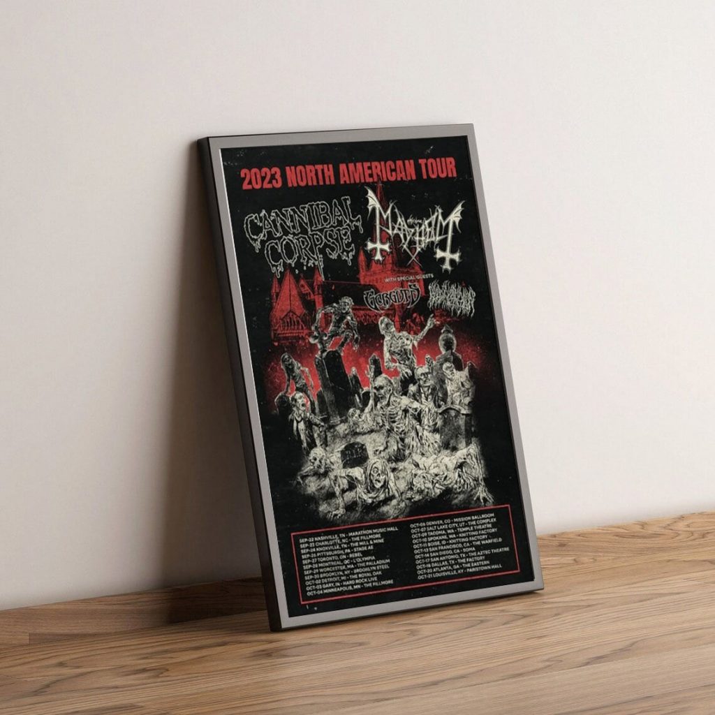 Cannibal Corpse North American Tour 2024 Poster Gift For Home Decor 2
