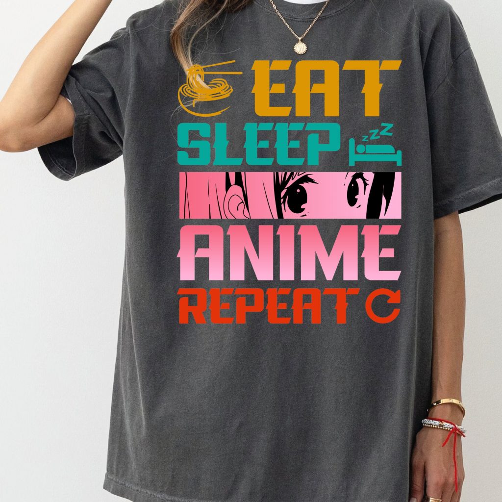 Anime Shirt, Anime Gift Shirt, Anime Lover T-Shirt, Anime Warning, Korean Shirt, Eat Sleep Anime Repeat 8