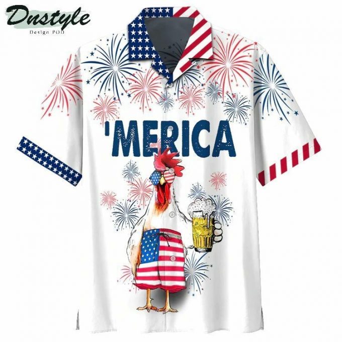 Chicken America Inpennce Day Hawaiian Shirt Gift For Men And Women 1