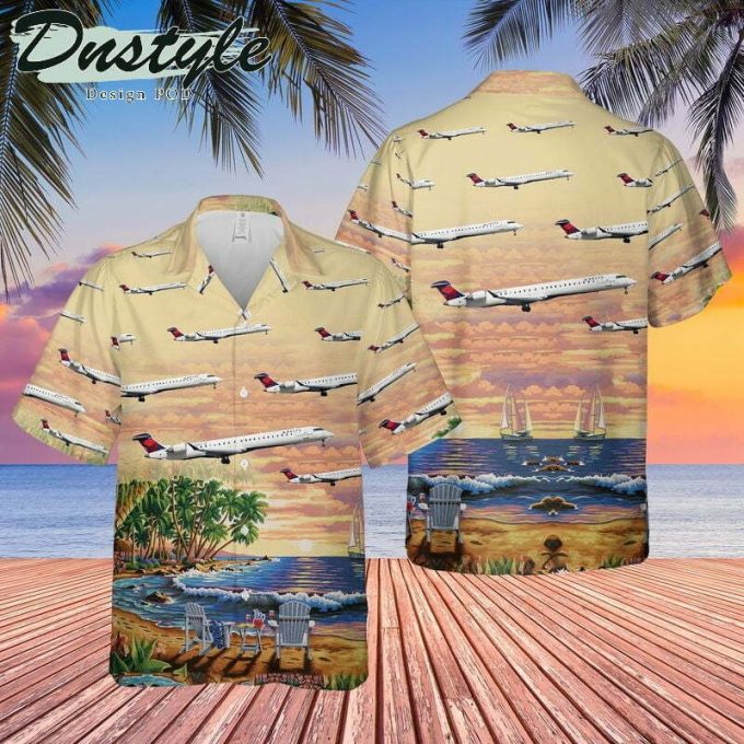 Endeavor Air Crj900 Hawaiian Shirt 1