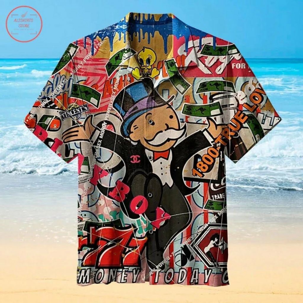 Monopoly Vintage Hawaiian Shirt Summer Beach Outfit 2