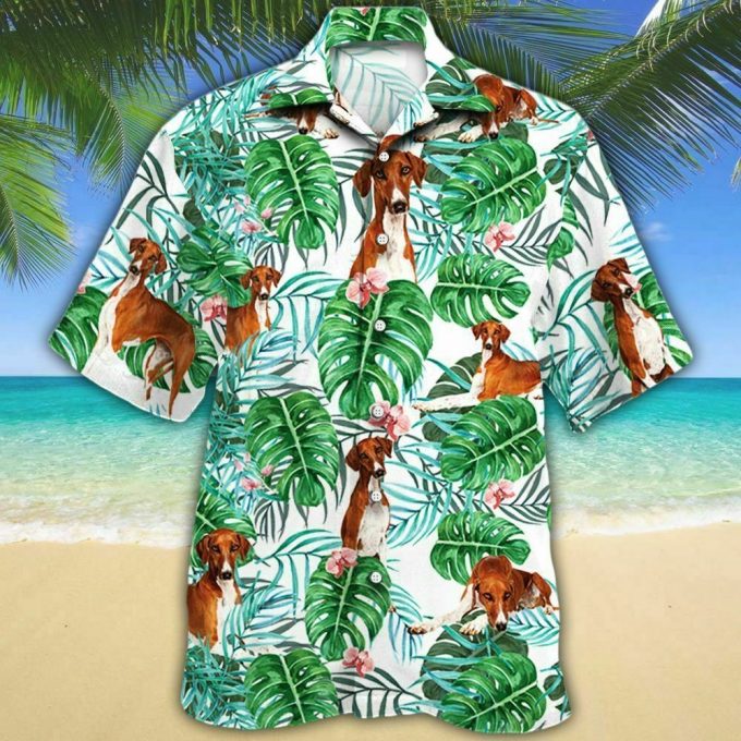 Azawakh Dog Lovers Tropical Plant Hawaiian Shirt 1