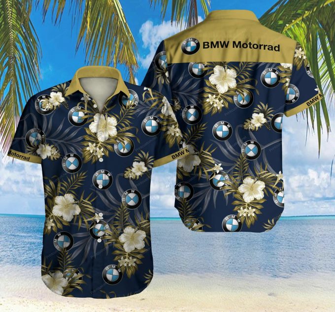 Bmw Motorrad Floral Hawaiian Shirt 1