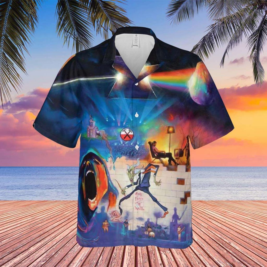 Pink Floyd The Wall Dark Side Of The Moon Fine Art Hawaiian Shirt Gift For Men Women 3
