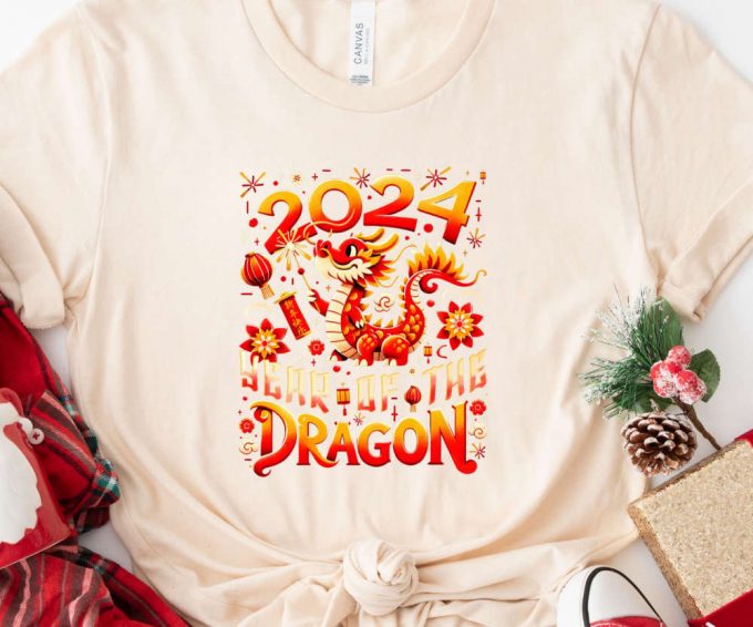 2024 Year Of The Dragon T-Shirt, 2024 Chinese New Year Shirt, Dragon Year Tee, Chinese New Year Gift, Unisex Dragon Shirt, Adults Dragon Tee 3