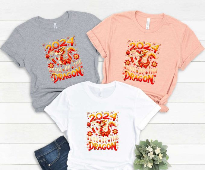 2024 Year Of The Dragon T-Shirt, 2024 Chinese New Year Shirt, Dragon Year Tee, Chinese New Year Gift, Unisex Dragon Shirt, Adults Dragon Tee 4
