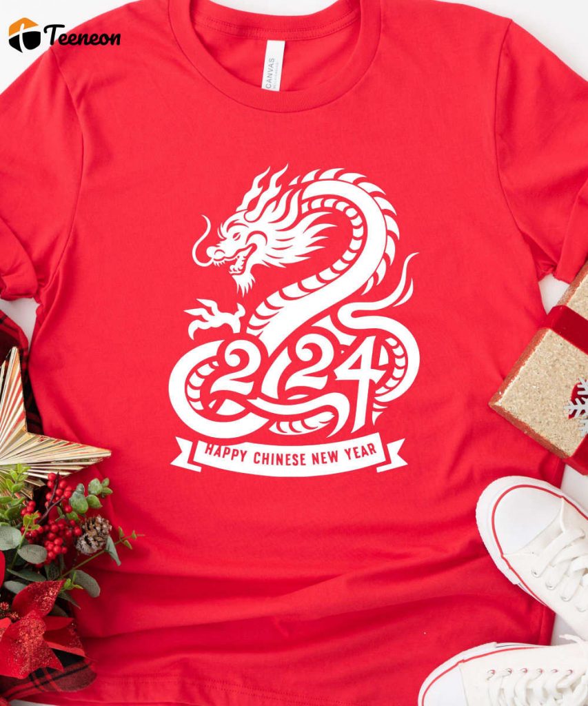 2024 Year Of The Dragon T-Shirt, 2024 Chinese New Year Shirt, Dragon Year Tee, Chinese New Year Gift, Unisex Dragon Shirt, Adults Dragon Tee