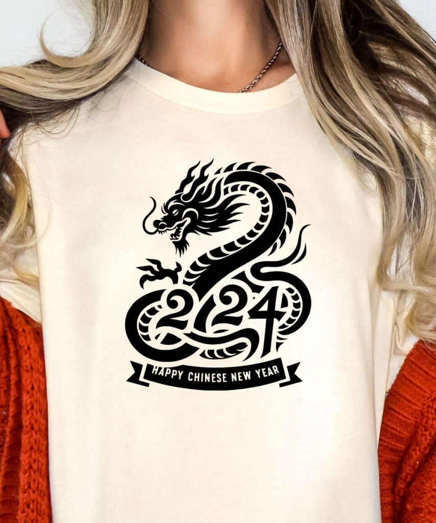 2024 Year Of The Dragon T-Shirt, 2024 Chinese New Year Shirt, Dragon Year Tee, Chinese New Year Gift, Unisex Dragon Shirt, Adults Dragon Tee