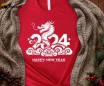 2024 Year Of The Dragon T-shirt, 2024 Chinese New Year Shirt, Dragon Year Tee, Chinese New Year Gift, Unisex Dragon Shirt, Adults Dragon Tee