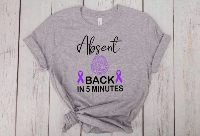 Raise Epilepsy Awareness With Our Purple Ribbon Absent T-Shirt - Embrace Neurodiversity And Stay Motivated! 3