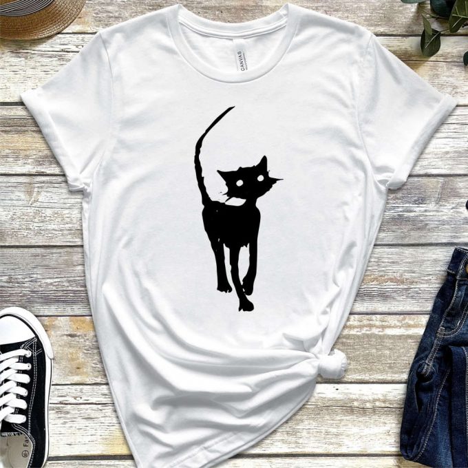 Aesthetic Cat Clothing, Super Cool Men Women Fashion Shirt, Gift For Him Her, Dark T-Shirt ,Ideal Design Hallowen Graphic Animal Tee 2